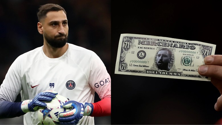 Donnarumma trở thành kẻ thù của CĐV AC Milan từ khi chuyển sang PSG theo dạng tự do