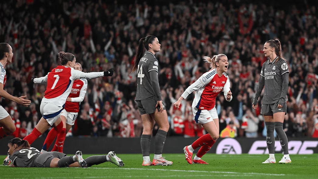 Kết quả bóng đá hôm nay 27/3: Nữ Arsenal hủy diệt Real Madrid - Ảnh 1