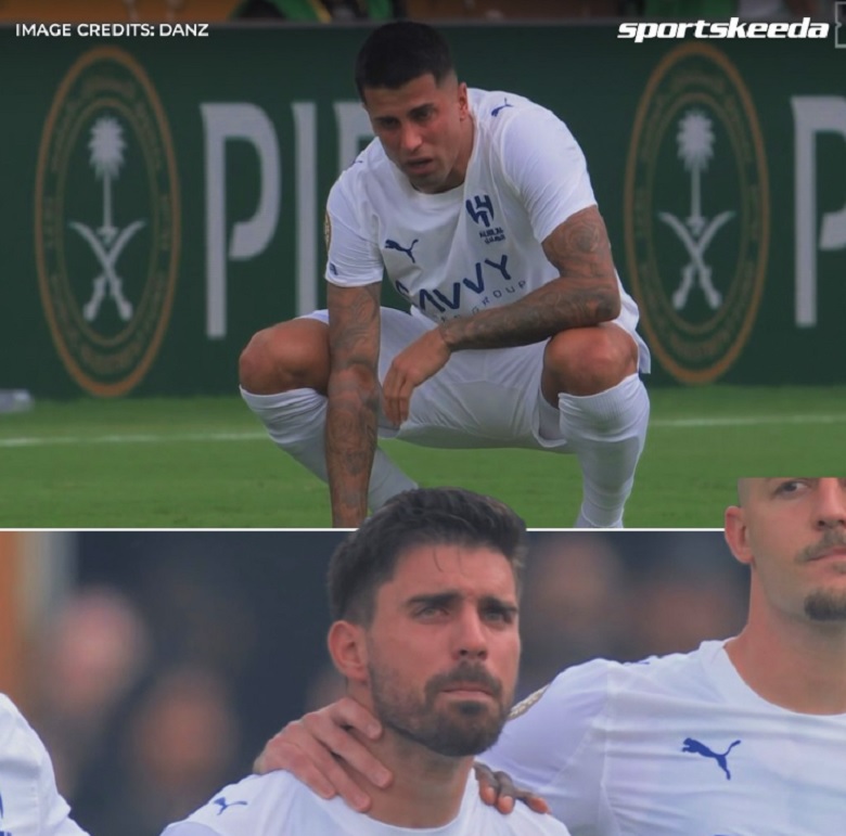 Neves và Cancelo bật khóc trong phút mặc niệm Diogo Jota - Ảnh 1